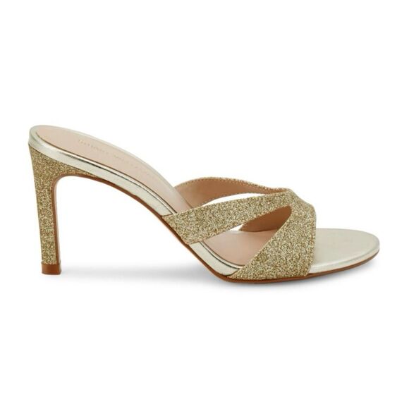 Stuart weitzman mariposa gold glitter sandals Size 8 New with box - Picture 2 of 8